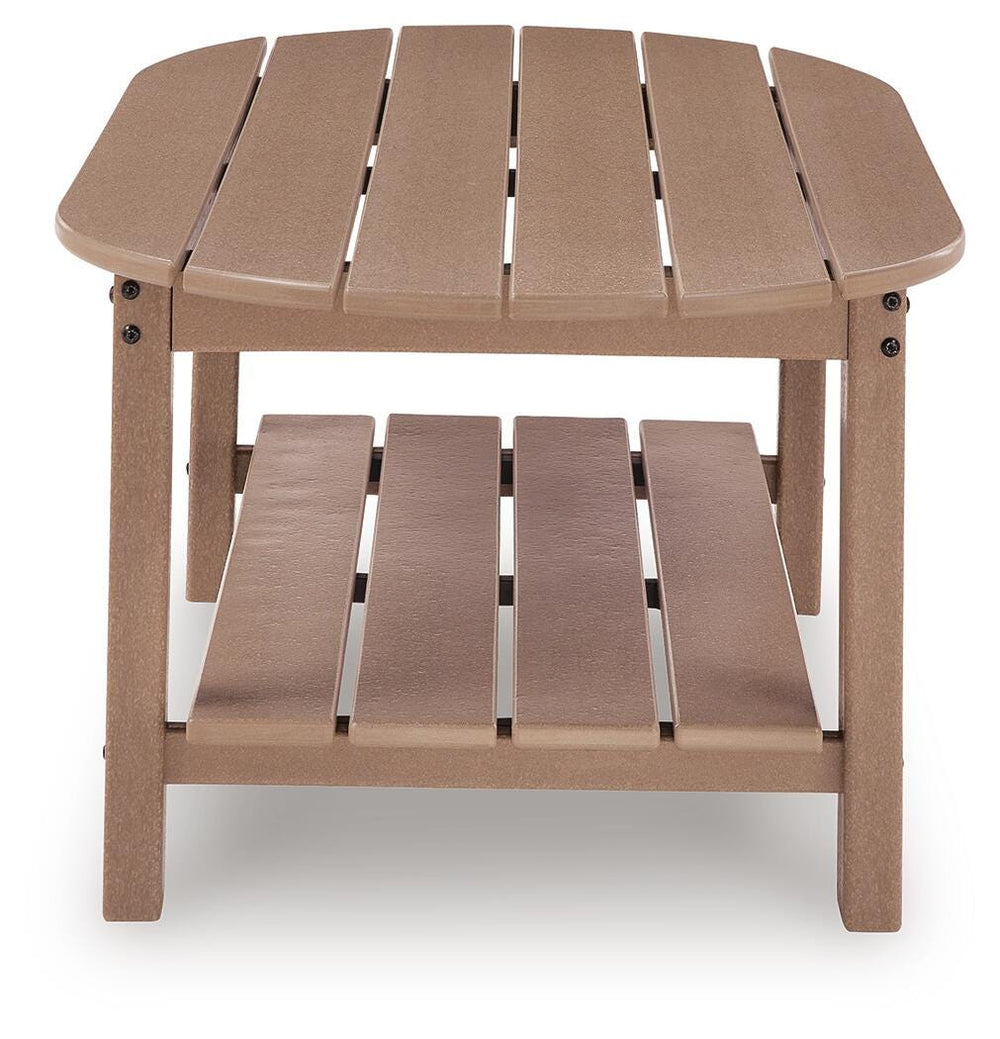 Grover Beach Outdoor Coffee Table - Light Brown (4)