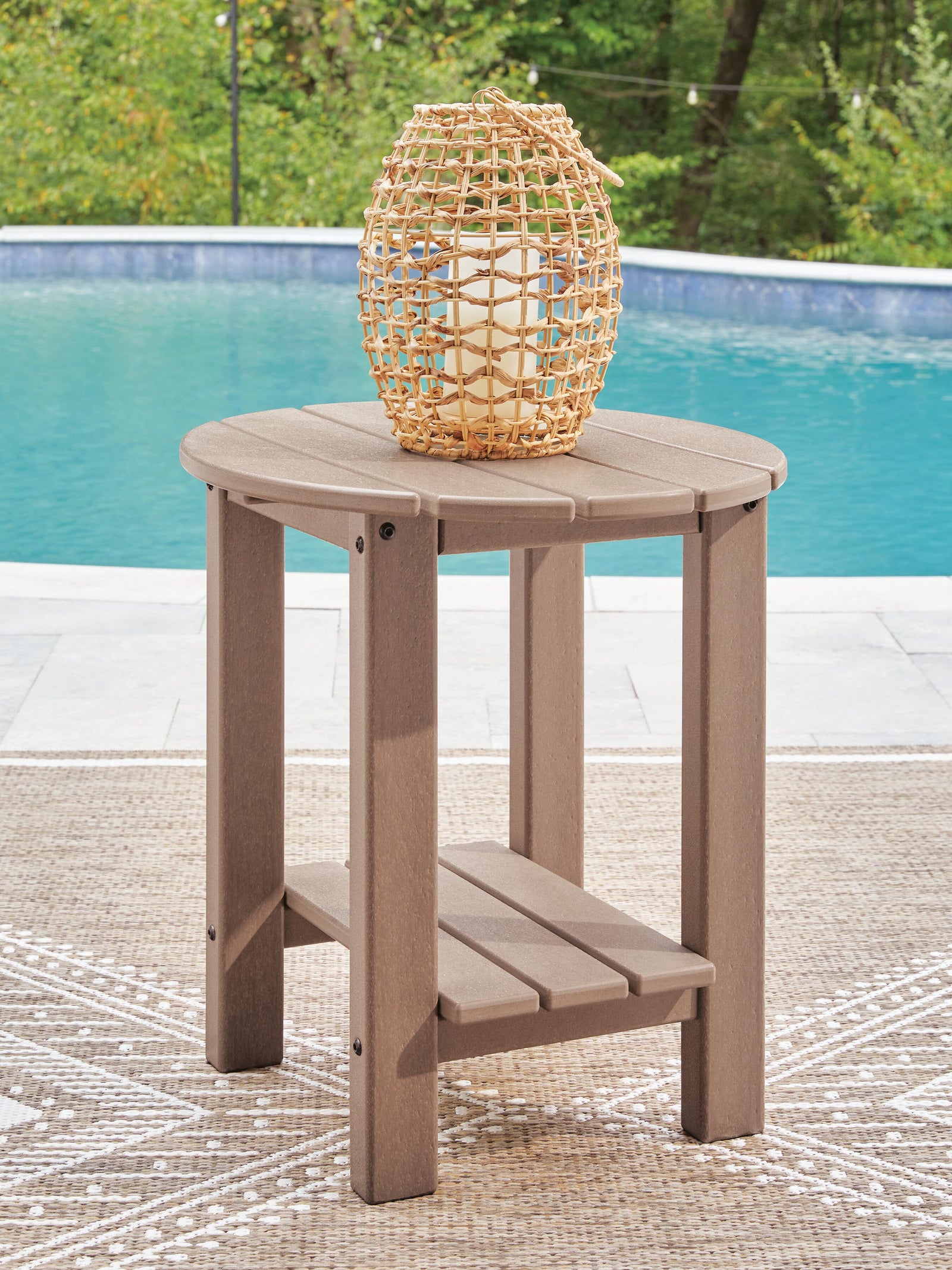 Grover Beach Outdoor End Table - Light Brown (2)