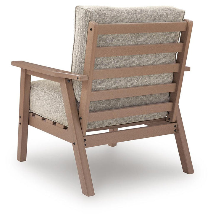 Grover Beach Outdoor Lounge Chair with Cushion (Set of 2) - Light Brown (5)