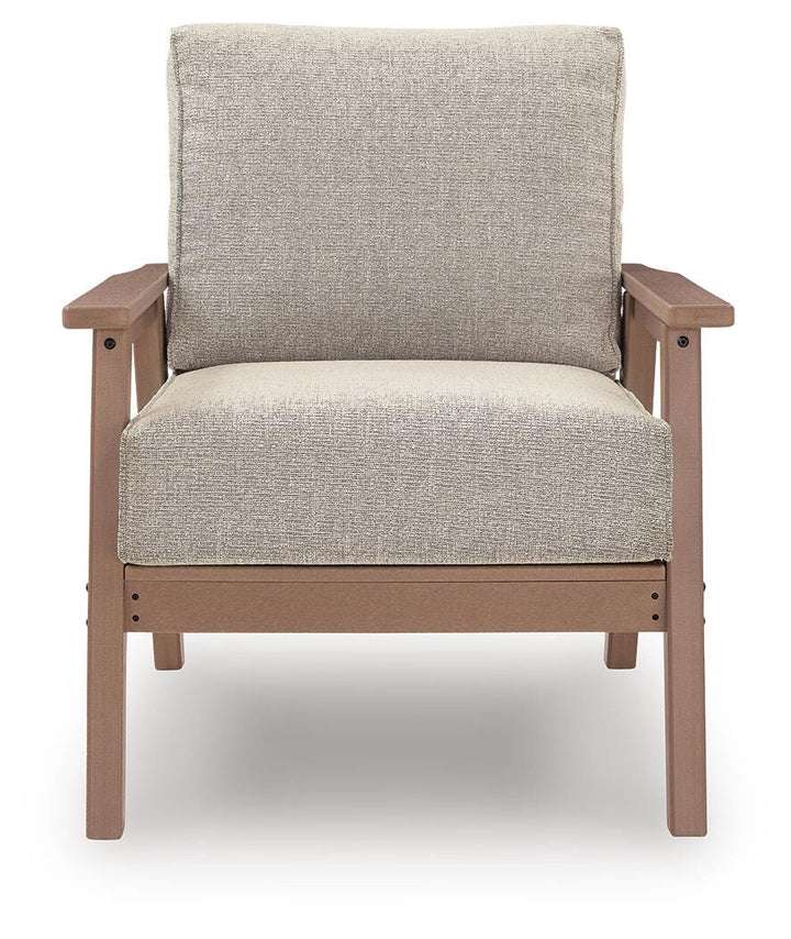 Grover Beach Outdoor Lounge Chair with Cushion (Set of 2) - Light Brown (4)