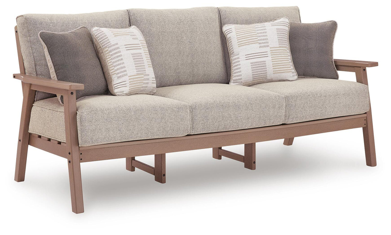 Grover Beach Outdoor Sofa with Cushion - Light Brown (1)