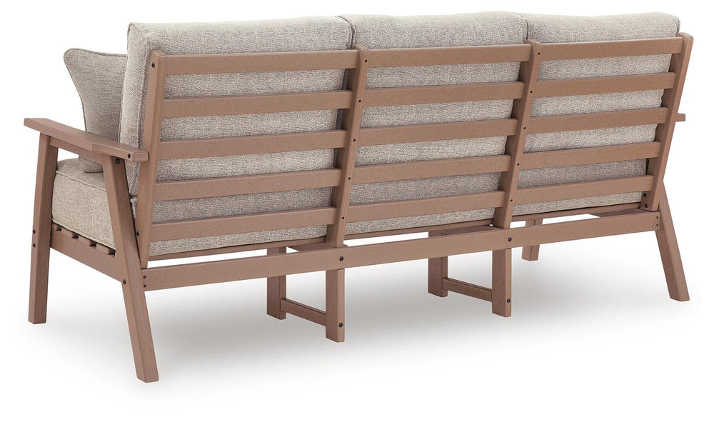 Grover Beach Outdoor Sofa with Cushion - Light Brown (4)