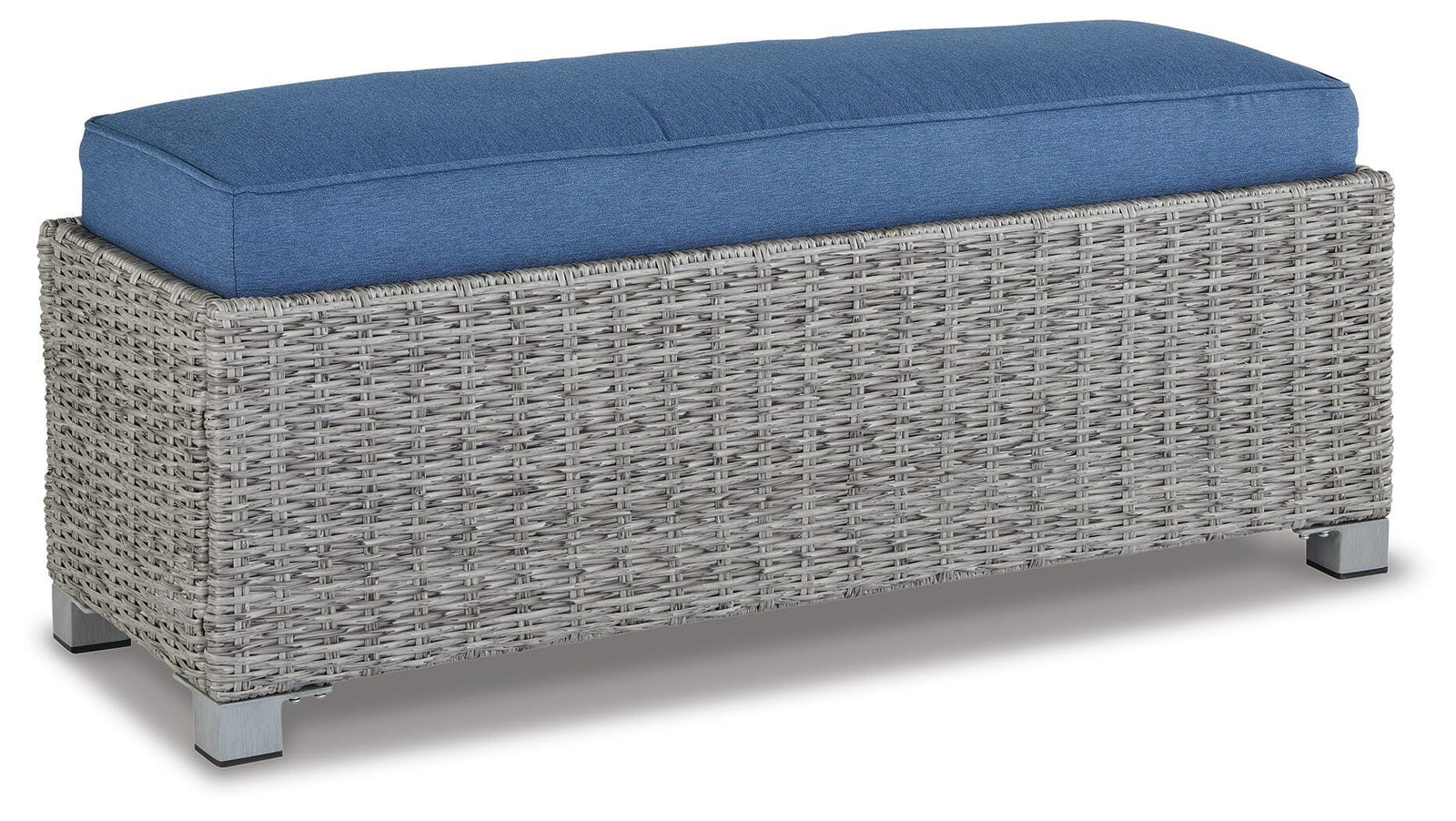 Naples Beach Outdoor Bench with Cushion - Gray (1)