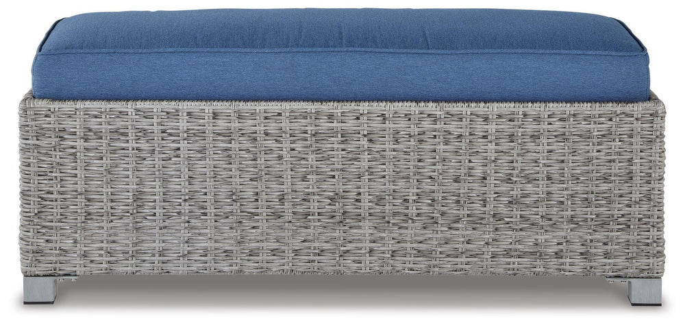 Naples Beach Outdoor Bench with Cushion - Gray (3)