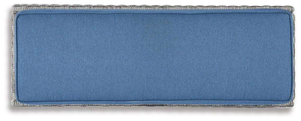 Naples Beach Outdoor Bench with Cushion - Gray (5)