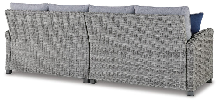 Naples Beach Outdoor Right and Left-arm Facing Loveseat with Cushion (Set of 2) - Gray (3)