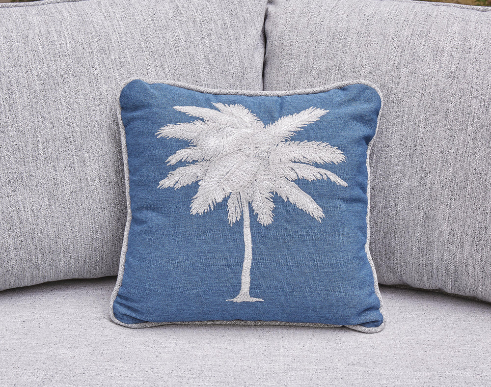 Naples Beach Outdoor Right and Left-arm Facing Loveseat with Cushion (Set of 2) - Gray (5)