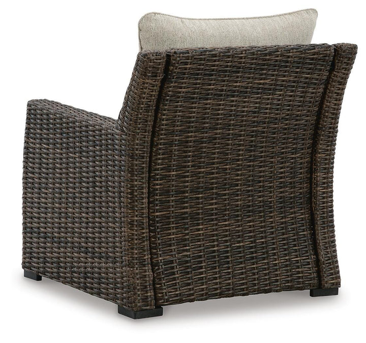 Brook Ranch Outdoor Lounge Chair with Cushion - Dark Brown (5)