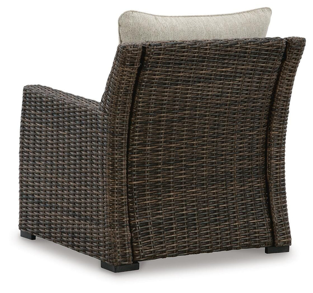 Brook Ranch Outdoor Lounge Chair with Cushion - Dark Brown (5)
