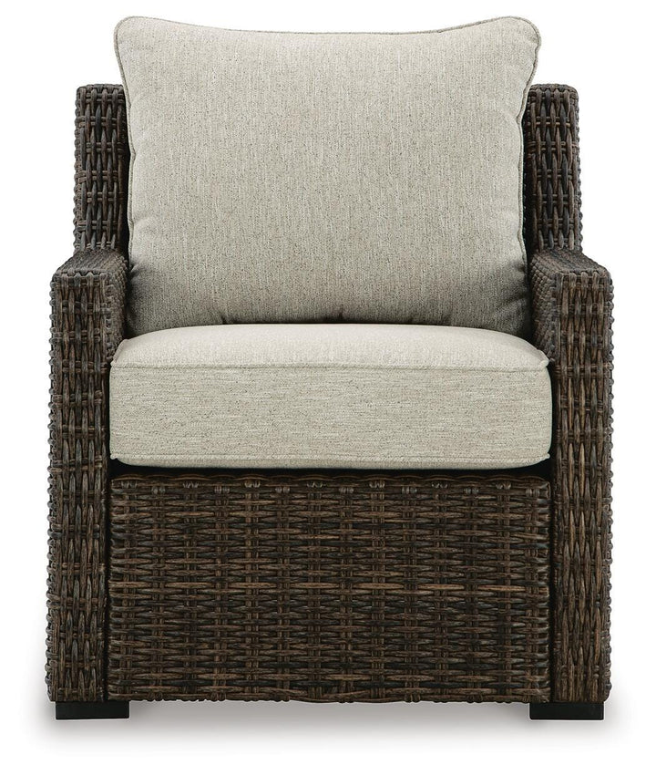 Brook Ranch Outdoor Lounge Chair with Cushion - Dark Brown (3)