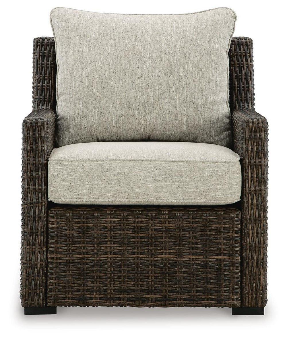 Brook Ranch Outdoor Lounge Chair with Cushion - Dark Brown (3)