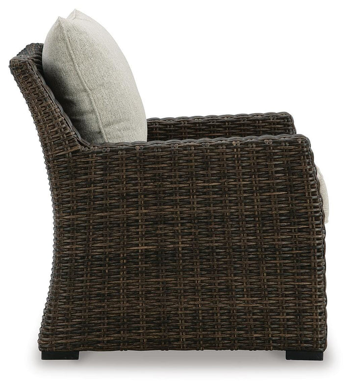 Brook Ranch Outdoor Lounge Chair with Cushion - Dark Brown (4)
