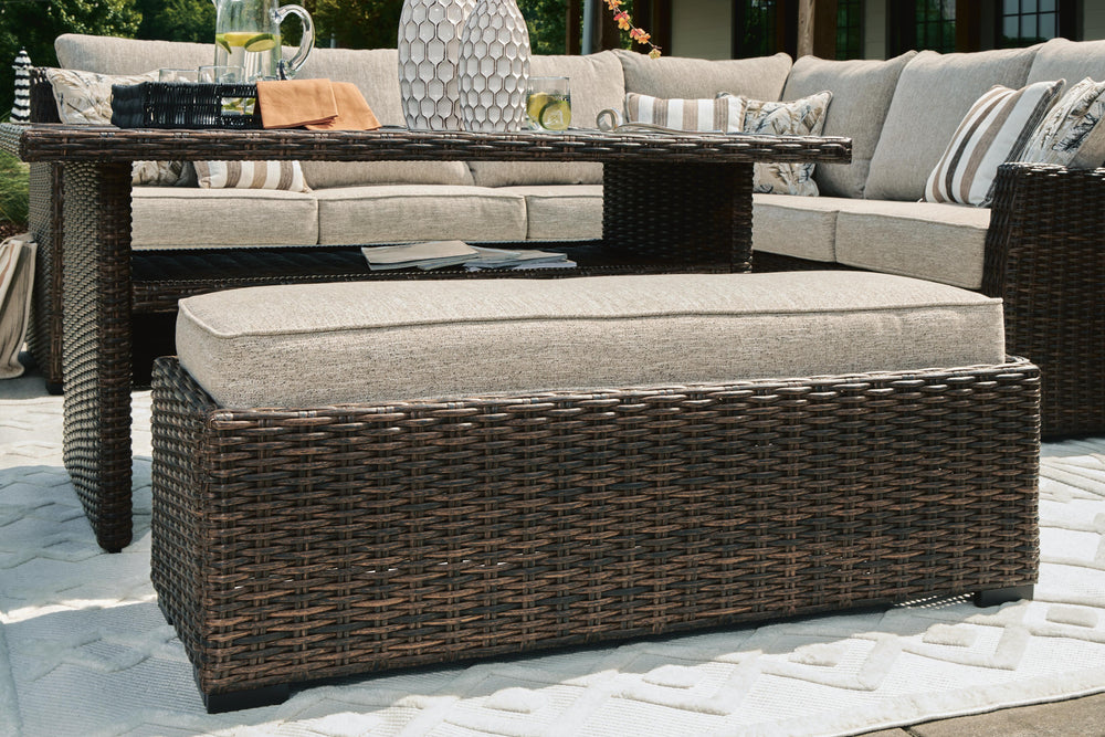 Brook Ranch Outdoor Sofa Sectional, Bench, Lounge Chair and Table (19)