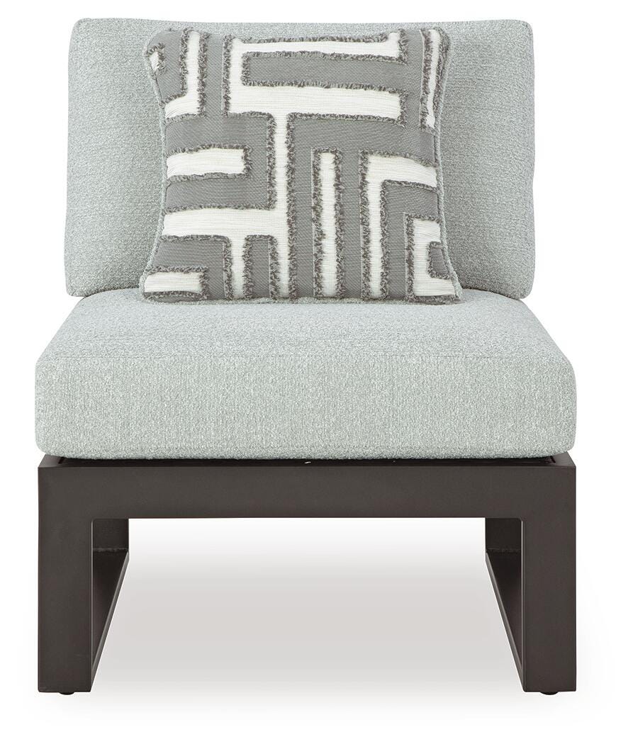 Beachloft 5-Piece Outdoor Sectional - Black/Gray (2)