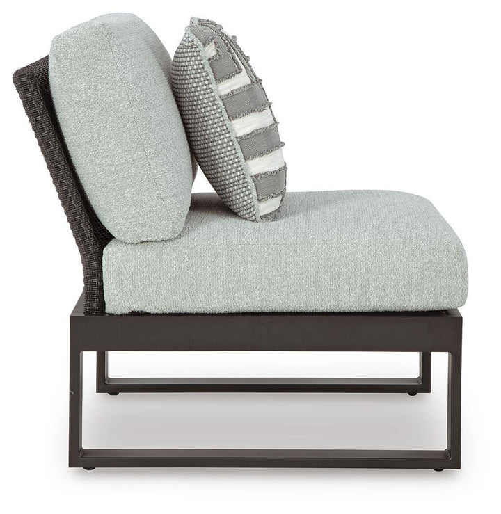 Beachloft Outdoor Armless Chair with Cushion - Black (4)