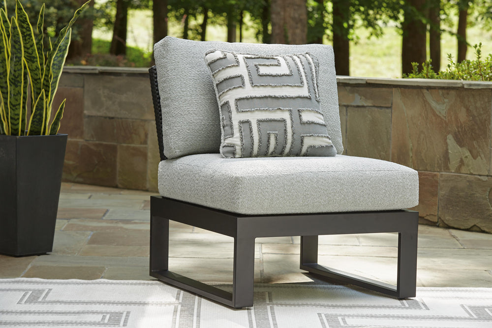 Beachloft 5-Piece Outdoor Sectional - Black/Gray (8)