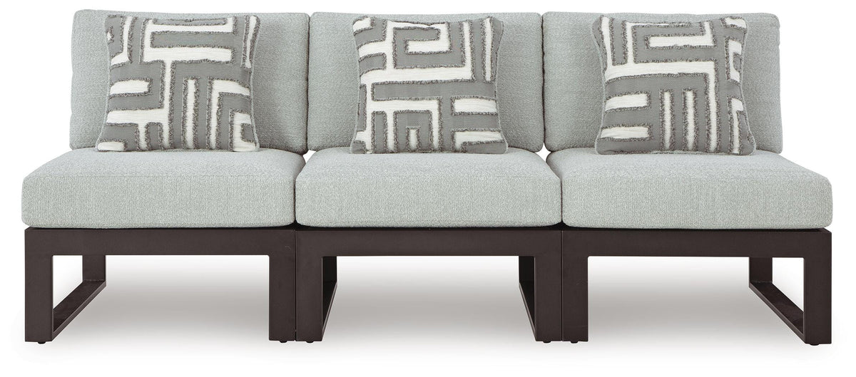 Beachloft 3-Piece Outdoor Sectional - Black/Gray (1)