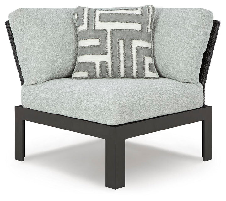 Beachloft 5-Piece Outdoor Sectional - Black/Gray (6)