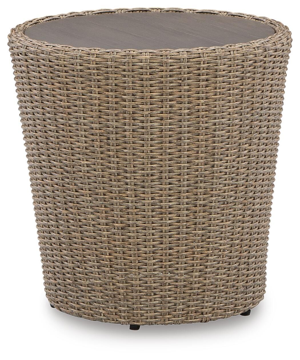 Danson Outdoor End Table - Beige (1)