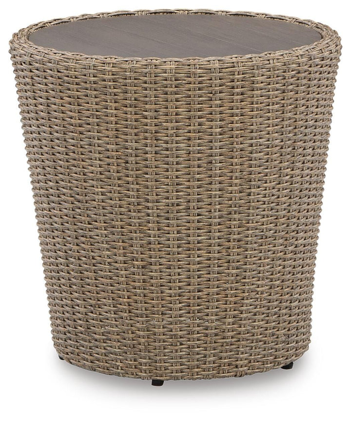 Danson Outdoor End Table - Beige (1)