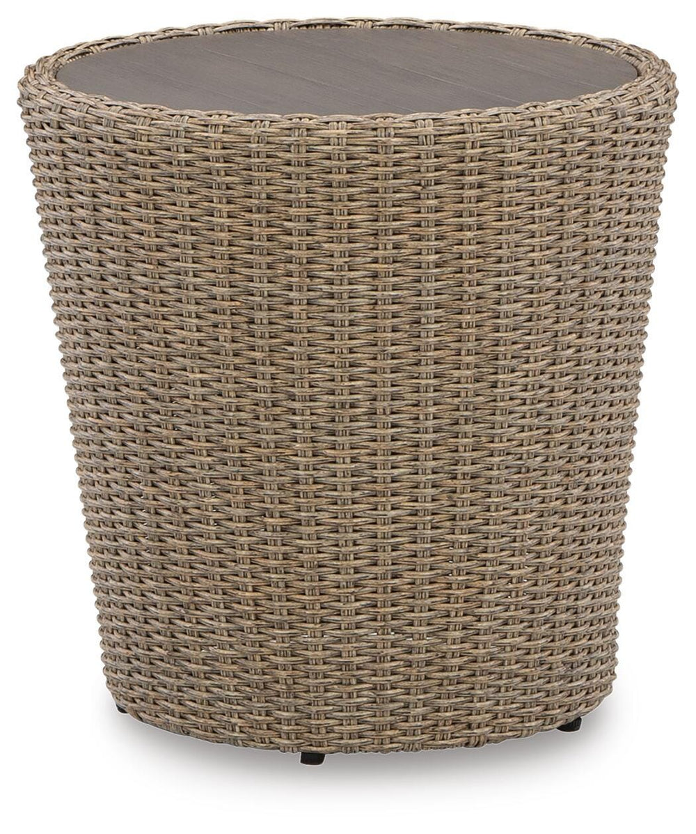 Danson Outdoor End Table - Beige (1)