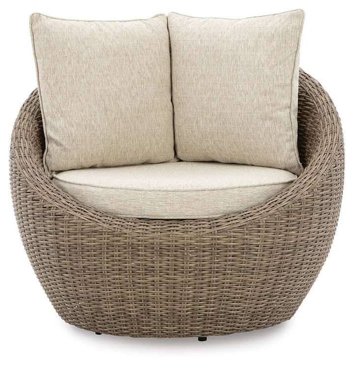 Danson Swivel Lounge with Cushion (Set of 2) - Beige (4)