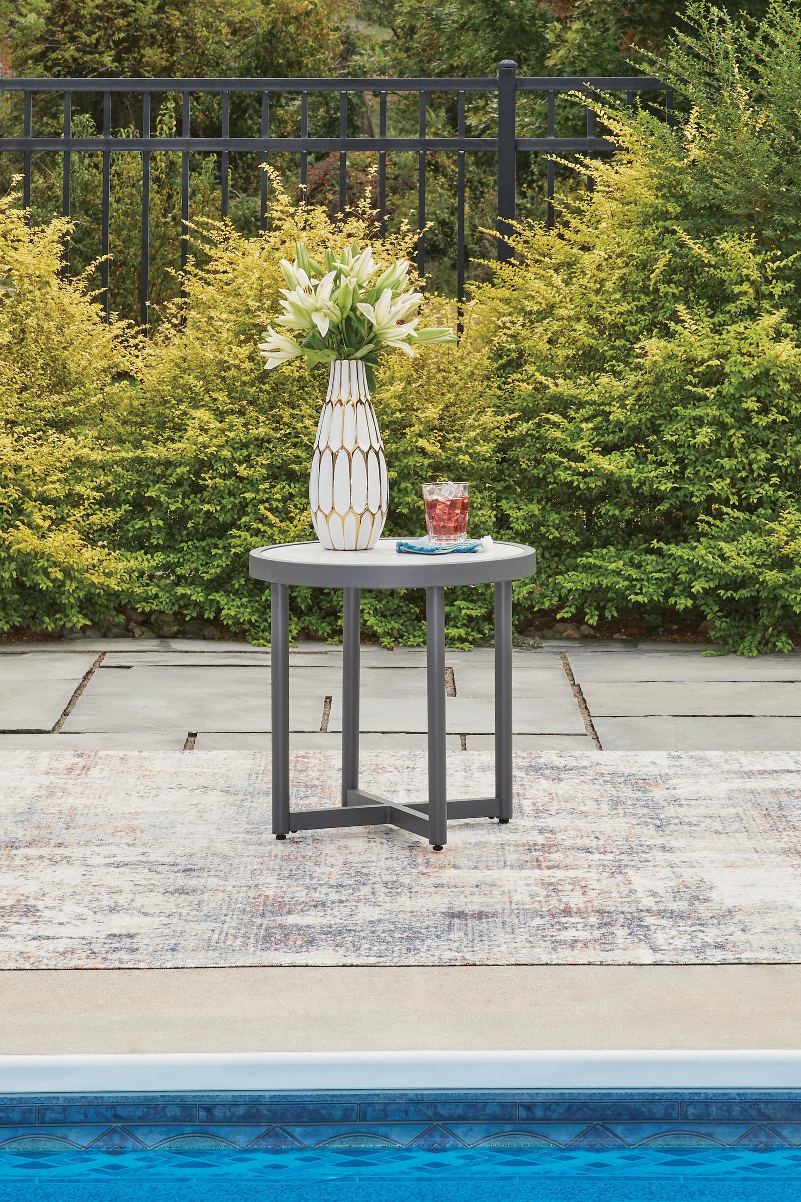 Ocean Beach Outdoor End Table - Gray (2)