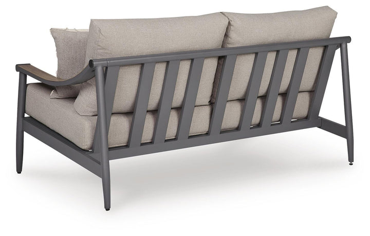 Ocean Beach Outdoor Loveseat with Cushion - Gray (4)