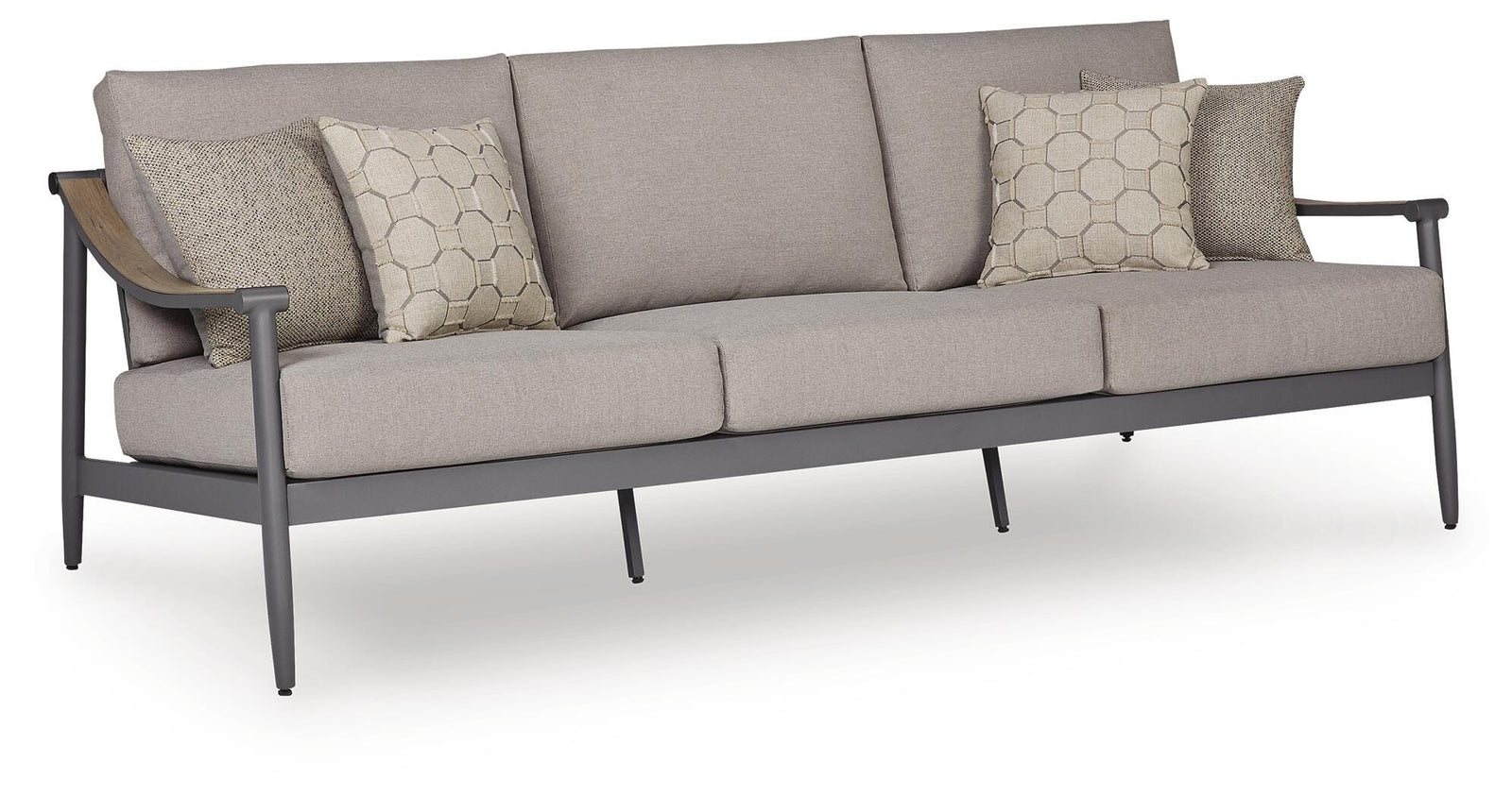 Ocean Beach Outdoor Sofa with Cushion - Gray (1)