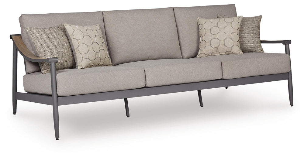 Ocean Beach Outdoor Sofa with Cushion - Gray (1)