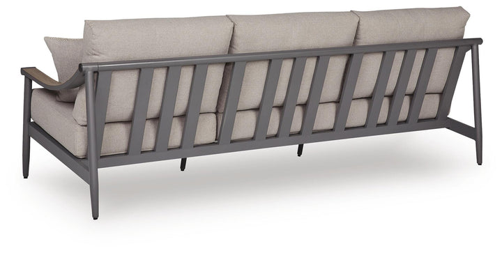 Ocean Beach Outdoor Sofa with Cushion - Gray (4)