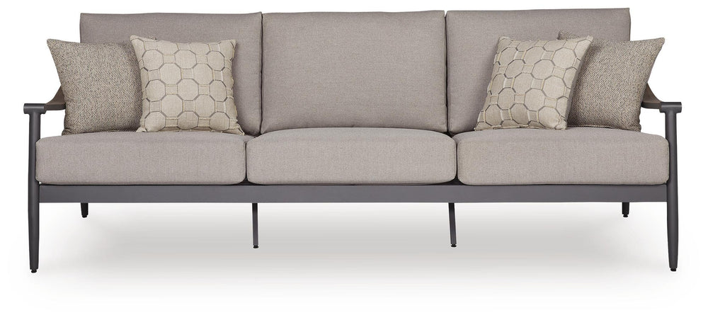 Ocean Beach Outdoor Sofa with Cushion - Gray (3)