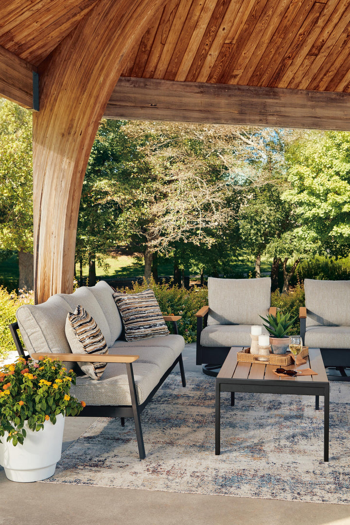 Carmel Highlands Outdoor Sofa/Chairs/Table (Set of 4) - Dark Brown (6)