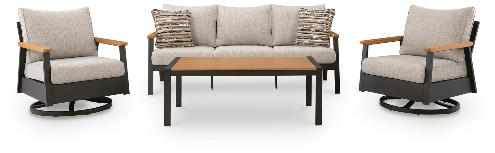 Carmel Highlands Outdoor Sofa/Chairs/Table (Set of 4) - Dark Brown (1)