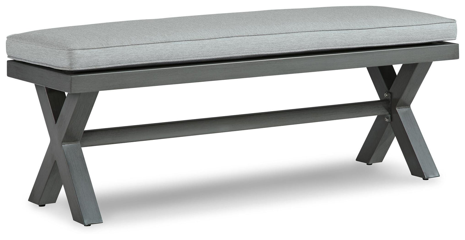 Elite Park Outdoor Bench with Cushion - Dark Gray (1)