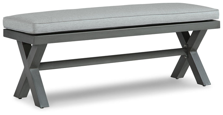 Elite Park Outdoor Bench with Cushion - Dark Gray (1)