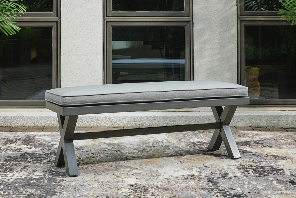 Elite Park Outdoor Bench with Cushion - Dark Gray (2)