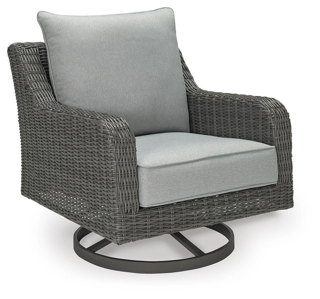 Elite Park Outdoor Swivel Lounge with Cushion - Gray (1)