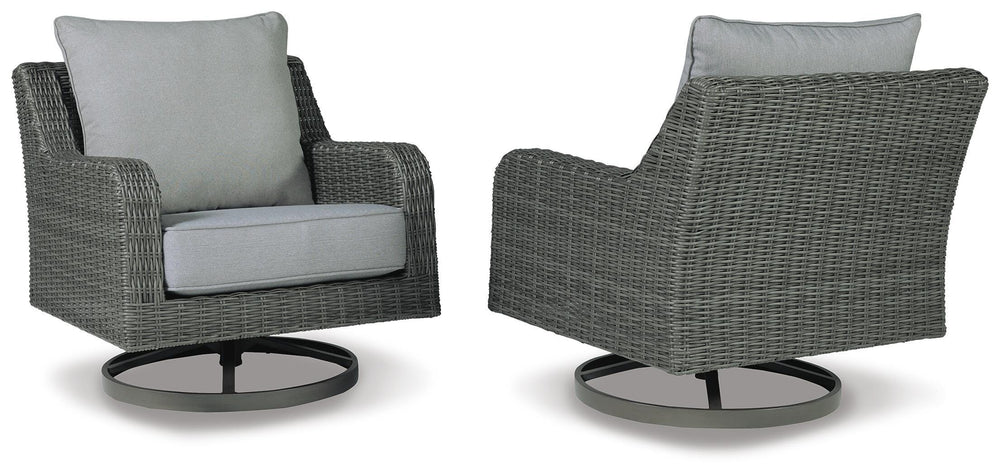 Elite Park Outdoor Swivel Lounge with Cushion - Gray (3)