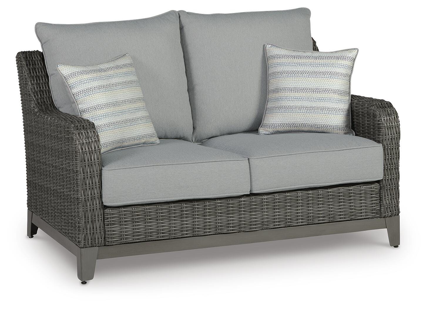 Elite Park Outdoor Loveseat with Cushion - Gray (1)