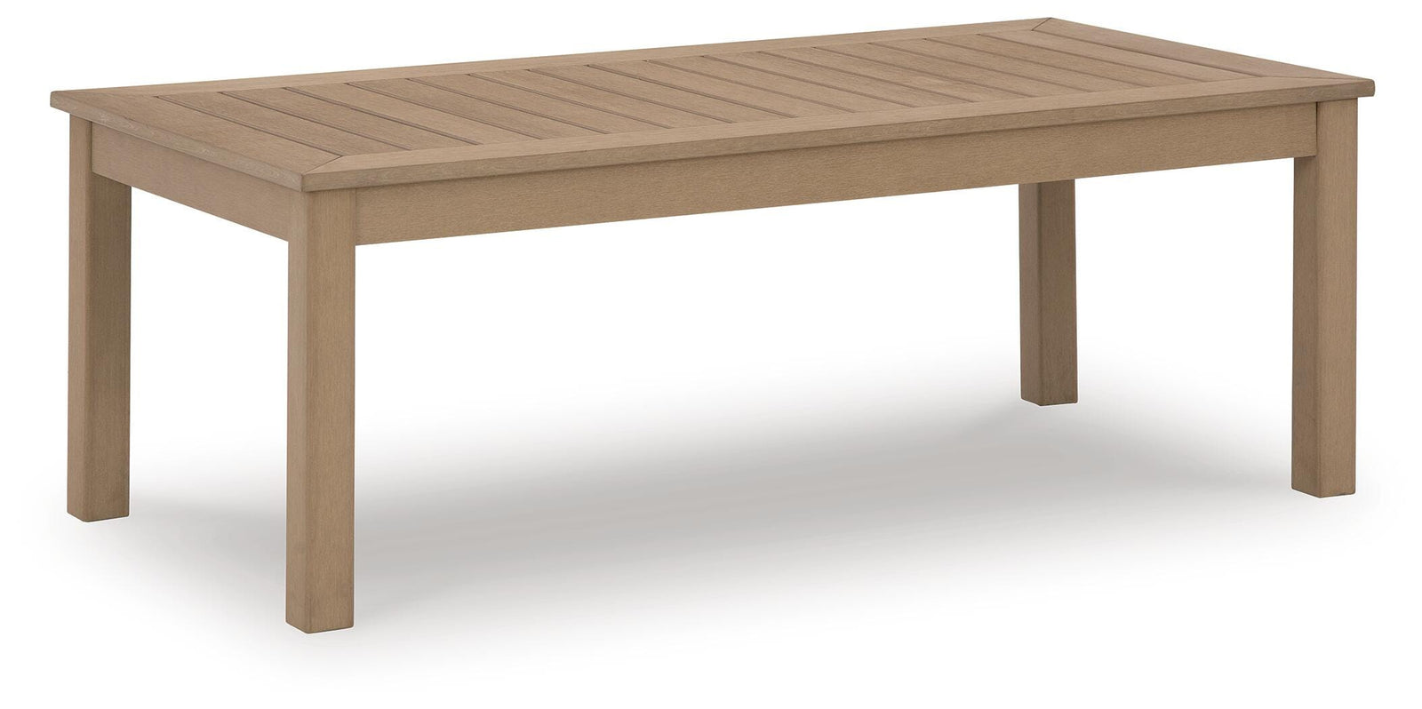 Hallow Creek Outdoor Coffee Table - Light Brown (1)