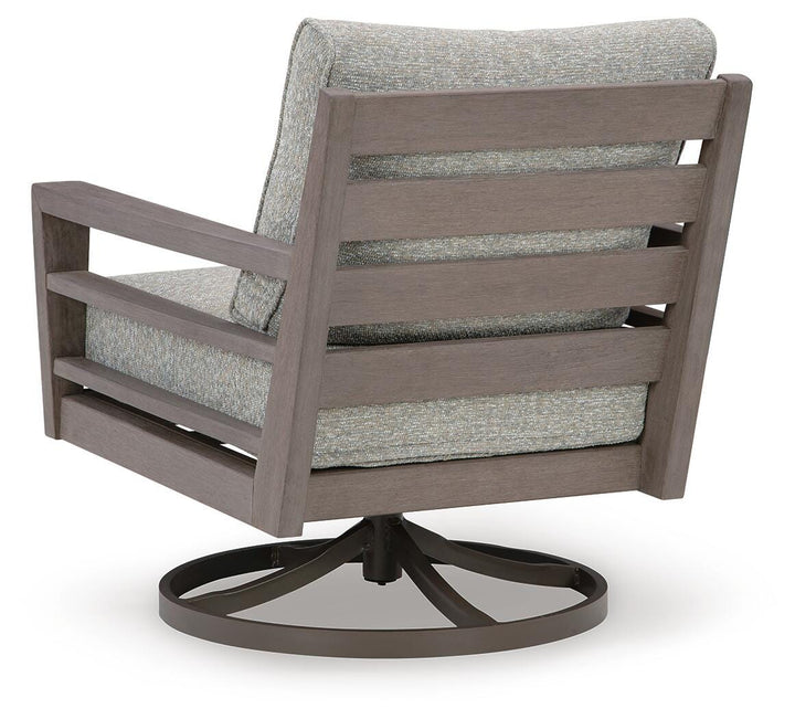 Hillside Barn Outdoor Swivel Lounge with Cushion - Dark Brown (5)