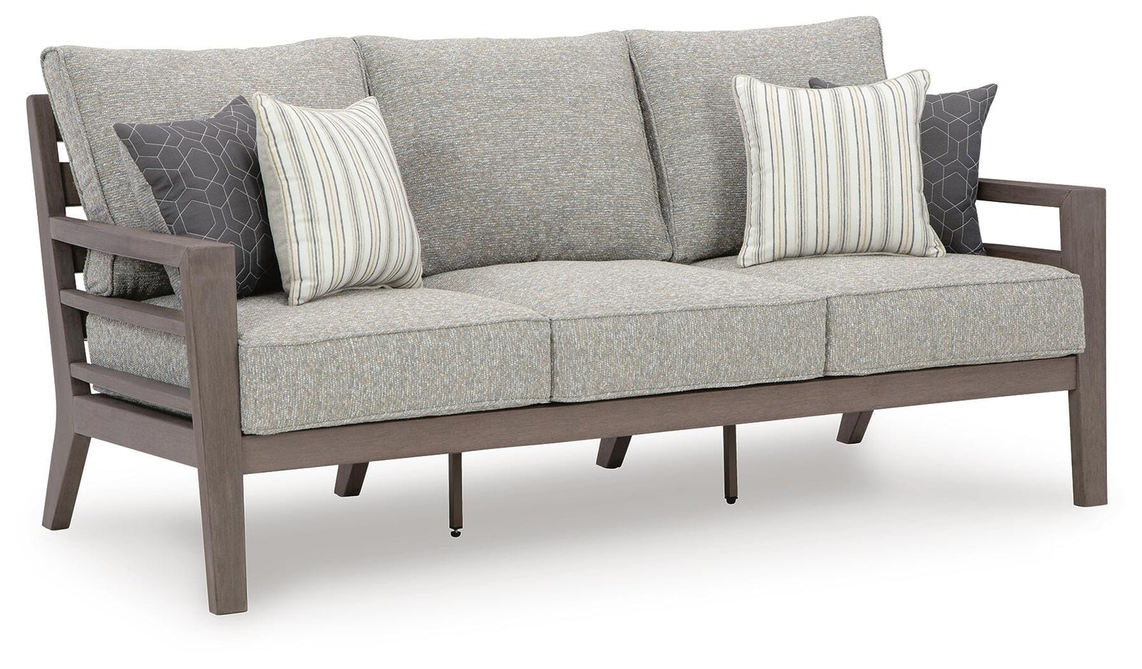 Hillside Barn Outdoor Sofa with Cushion - Dark Brown (1)