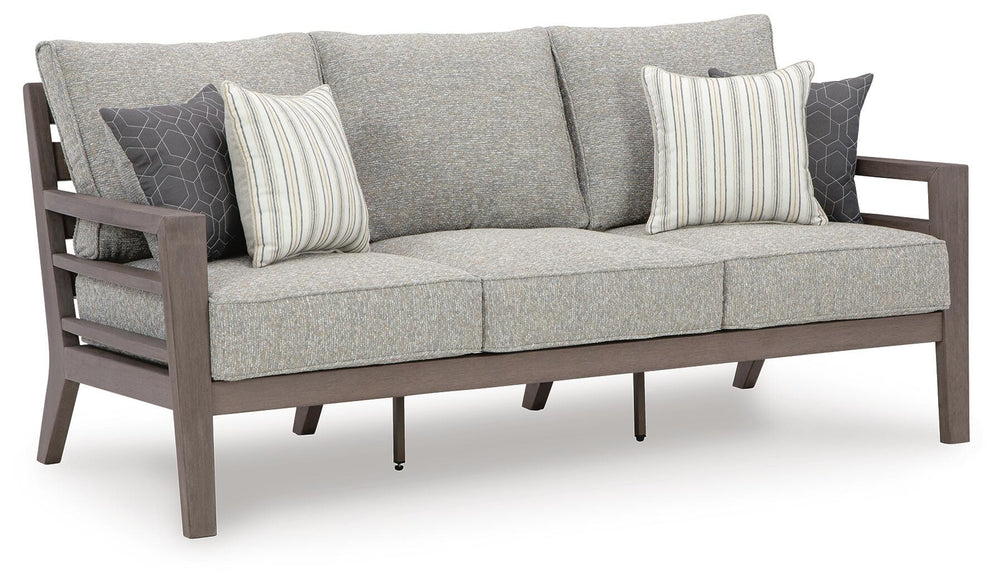 Hillside Barn Outdoor Sofa with Cushion - Dark Brown (1)