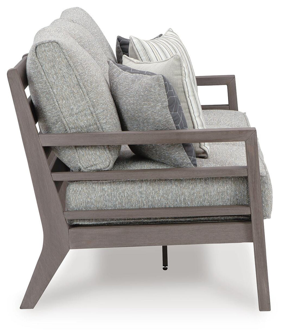 Hillside Barn Outdoor Sofa with Cushion - Dark Brown (4)