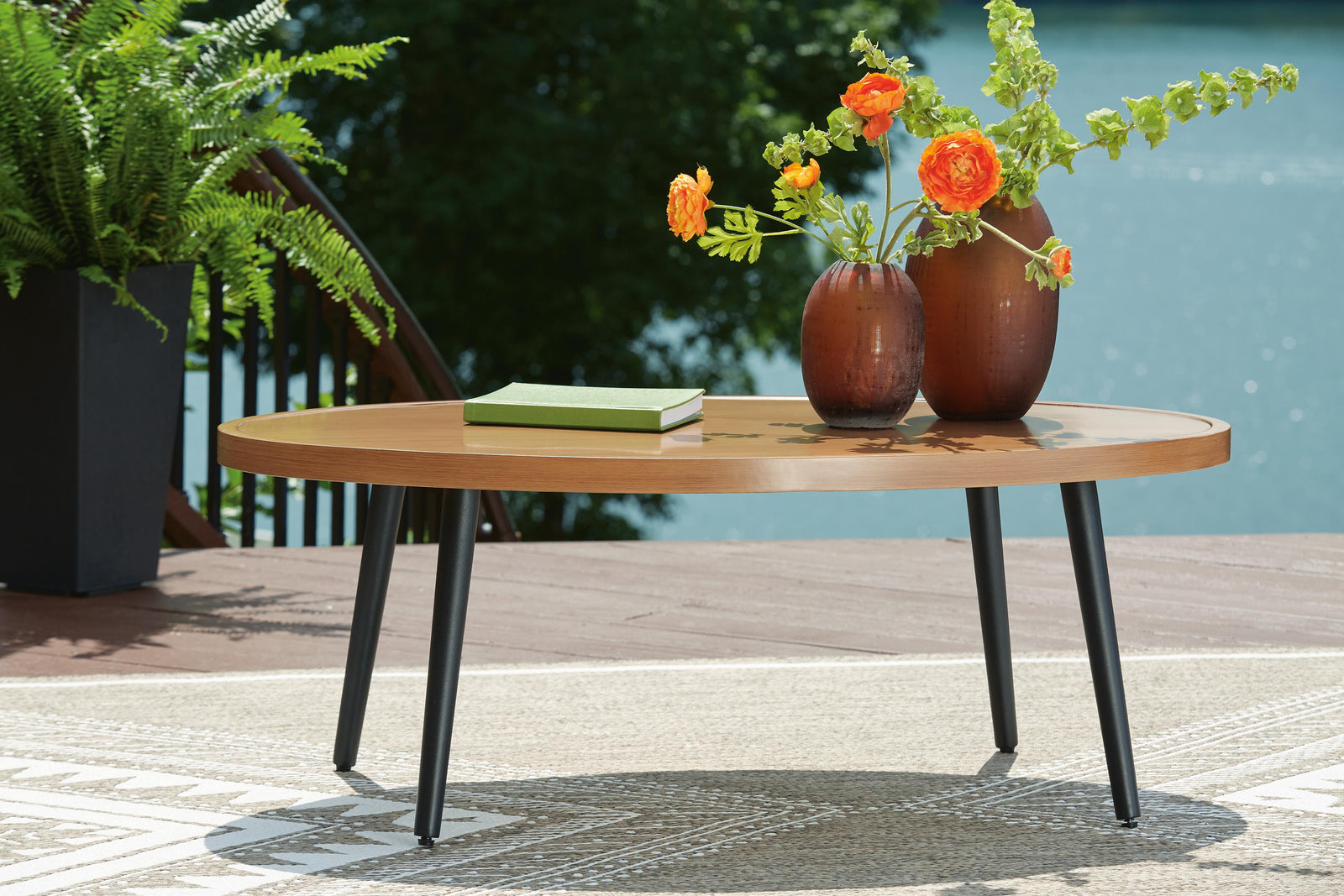 Horizon Hall Outdoor Coffee Table - Light Brown (2)