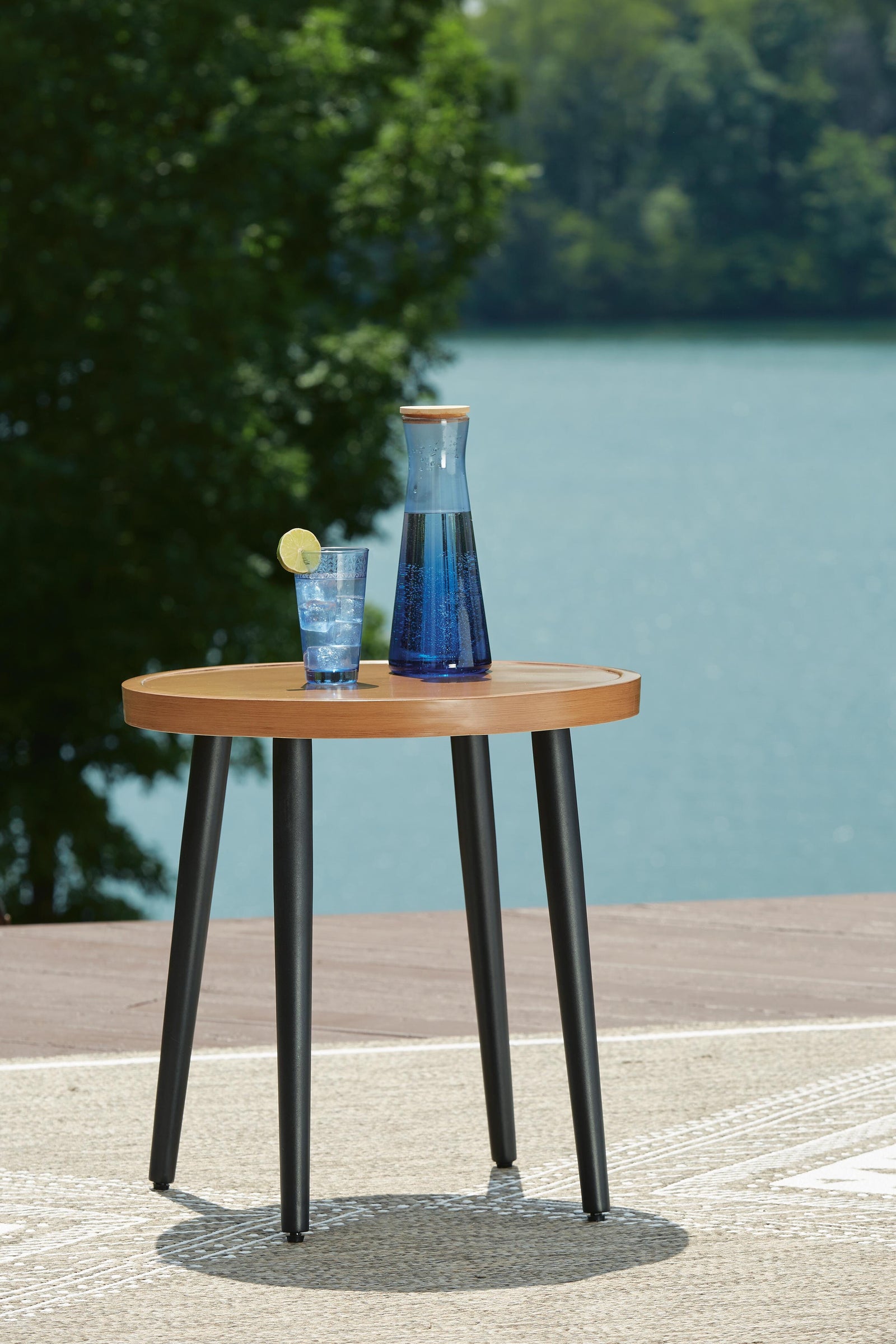 Horizon Hall Outdoor End Table - Light Brown (2)