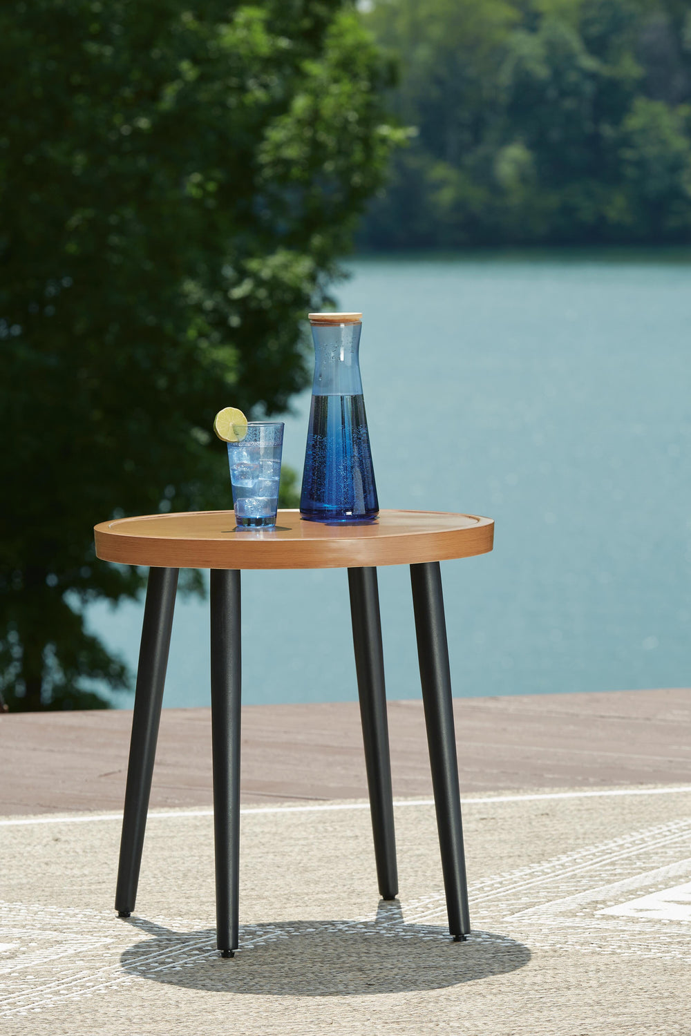 Horizon Hall Outdoor End Table - Light Brown (2)