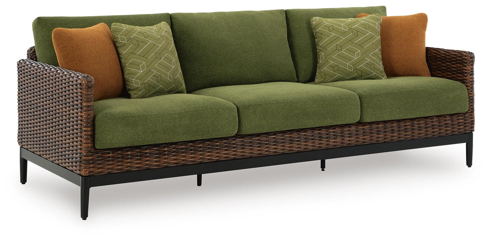 Horizon Hall Outdoor Sofa with Cushion - Dark Brown (1)