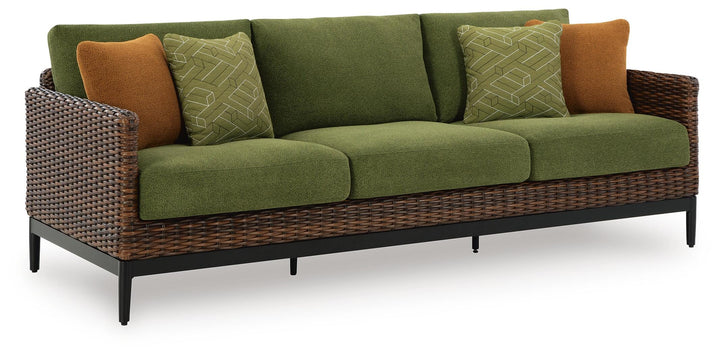 Horizon Hall Outdoor Sofa with Cushion - Dark Brown (1)